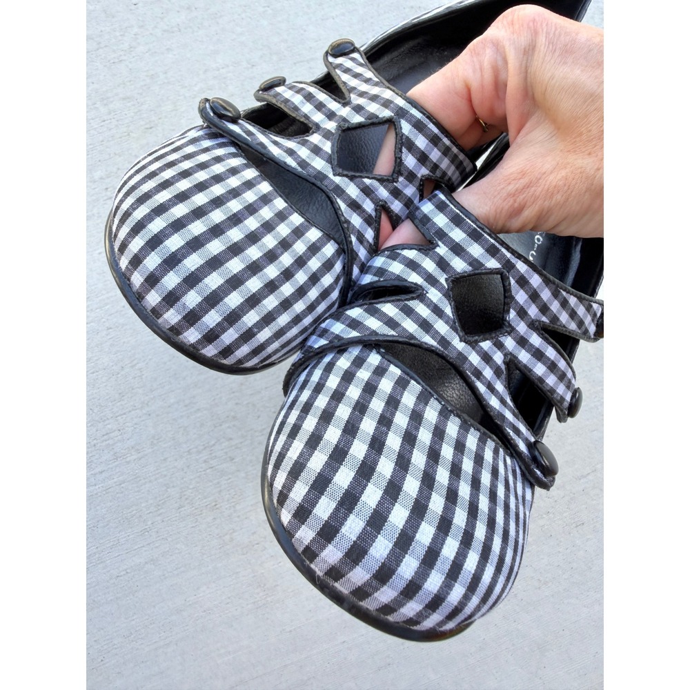 Irregular Choice Gingham Mary Jane Pumps Black White Checkered Heels Size 8 - Picture 2 of 8